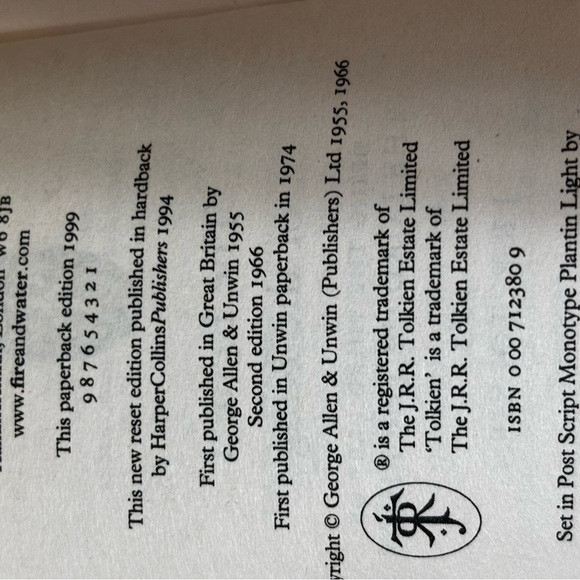 5/$25 The Lord of the Rings Book Set Part 1 Part 3 Paperbacks JRR TOLKIEN - Picture 8 of 10